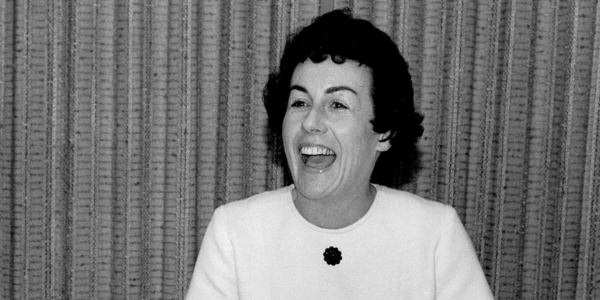 A black and white image of L. Jane Hastings