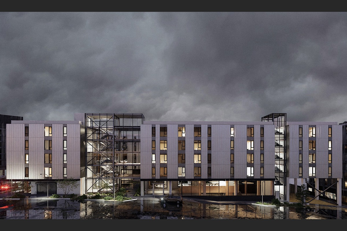 Conifer ariel perspective render