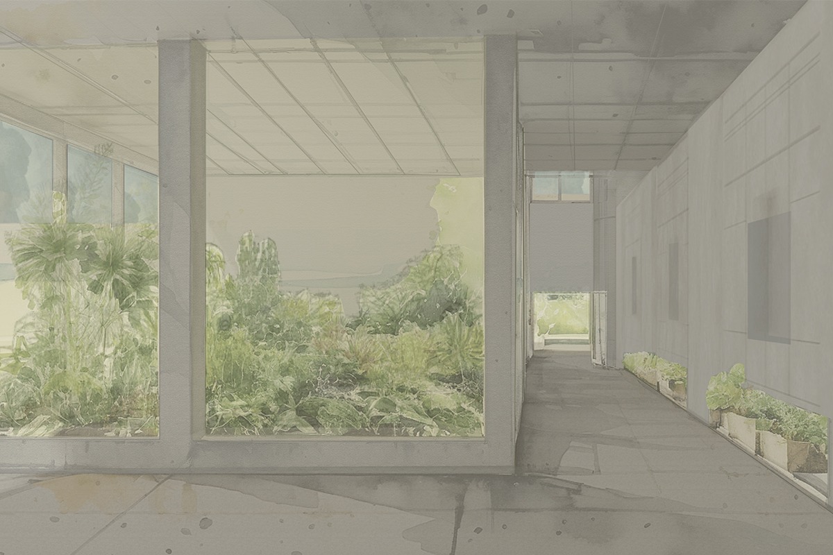 Community Spark - Perspective Hallway Watercolor