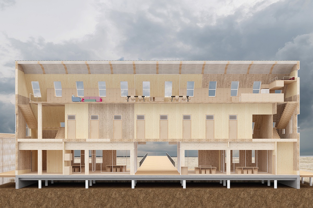 Pemberton Mill Section Cut Render