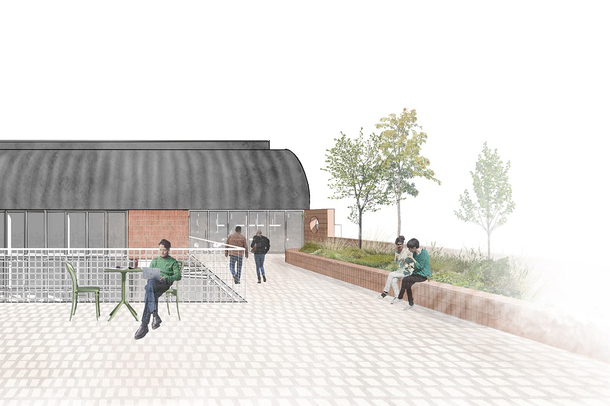 Hjem Courtyard second level Render