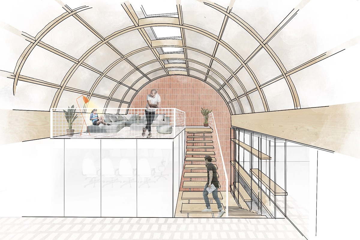 Hjem Office Loft Render