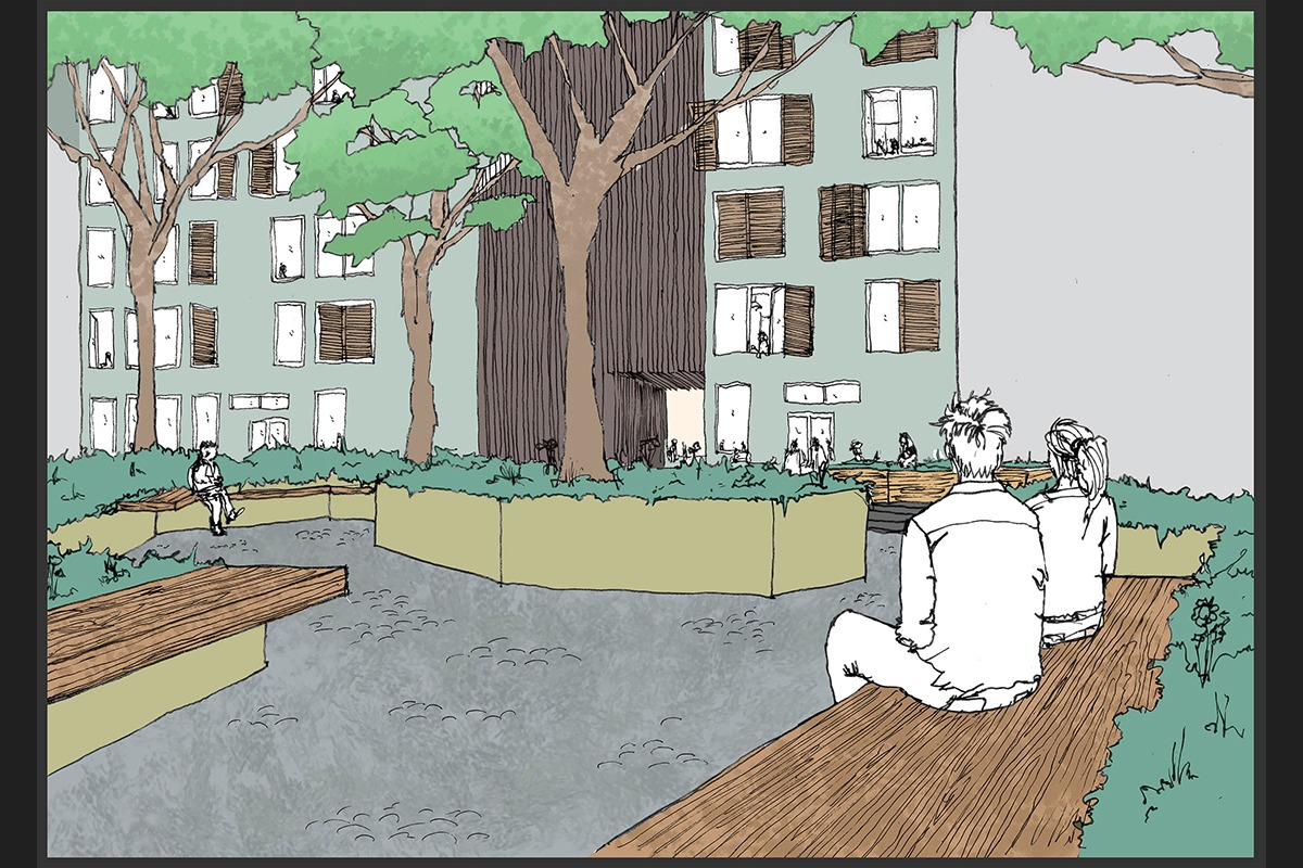 LIGHTHAUS COURTYARD PERSPECTIVE RENDER