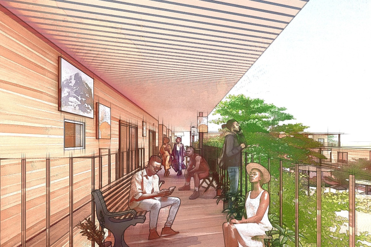 Sunu Kerr Living Walkway - Level 2 Render