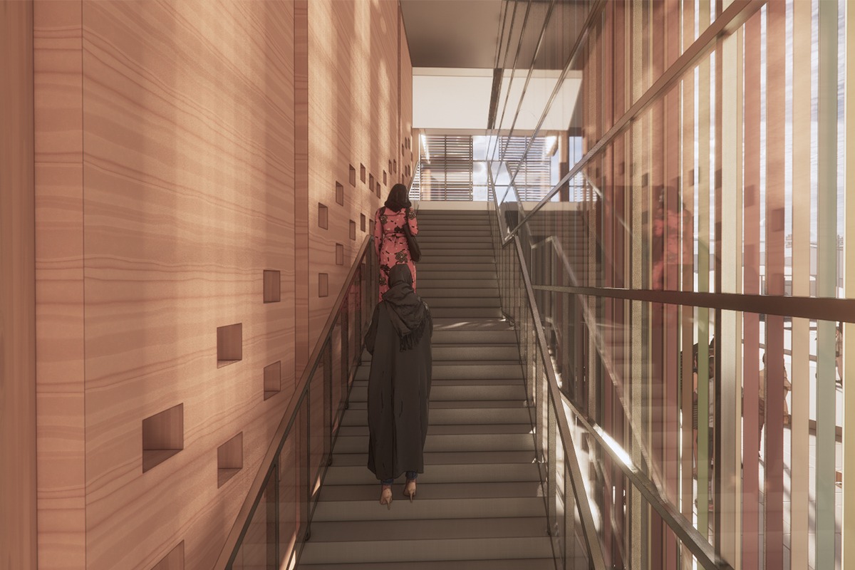 COMMISSARY KITCHEN Stair Render