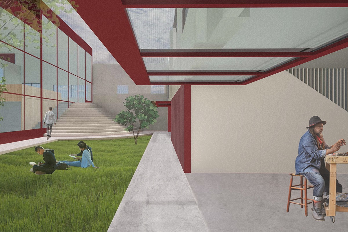 CA AND CC Courtyard Render