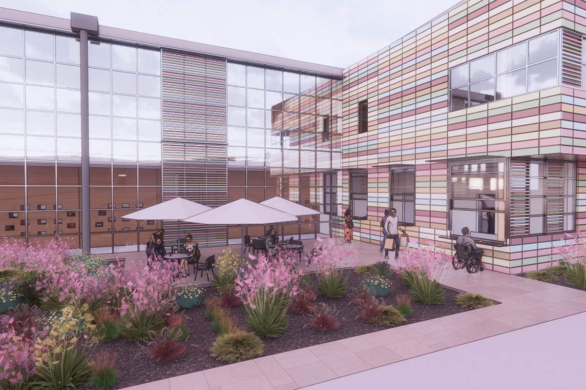 COMMISSARY KITCHEN South Courtyard Render
