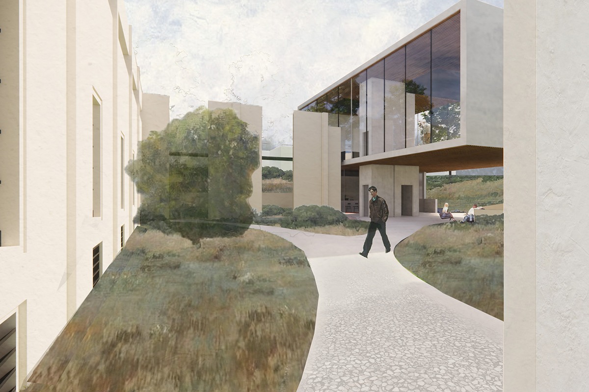 THE ARTIST COLLECTIVE AND CAFE Entrance Render