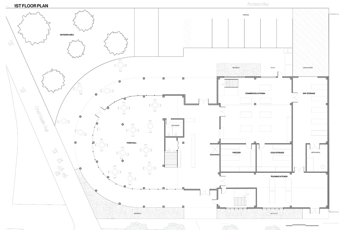 RAINER BEACH FOOD HALL First Floor Plan
