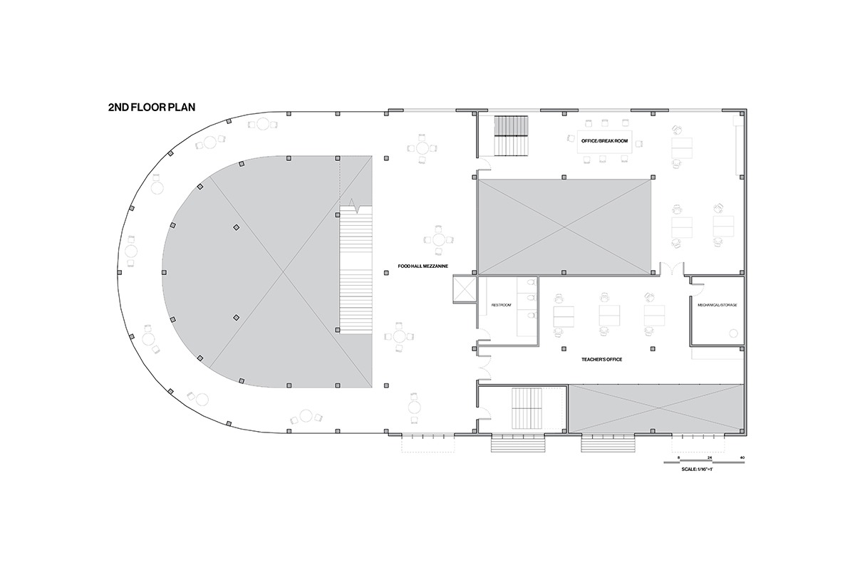 RAINER BEACH FOOD HALL Second Floor Plan