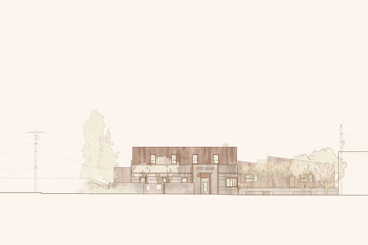 THE ARTIST COLLECTIVE AND CAFE Elevation North to South