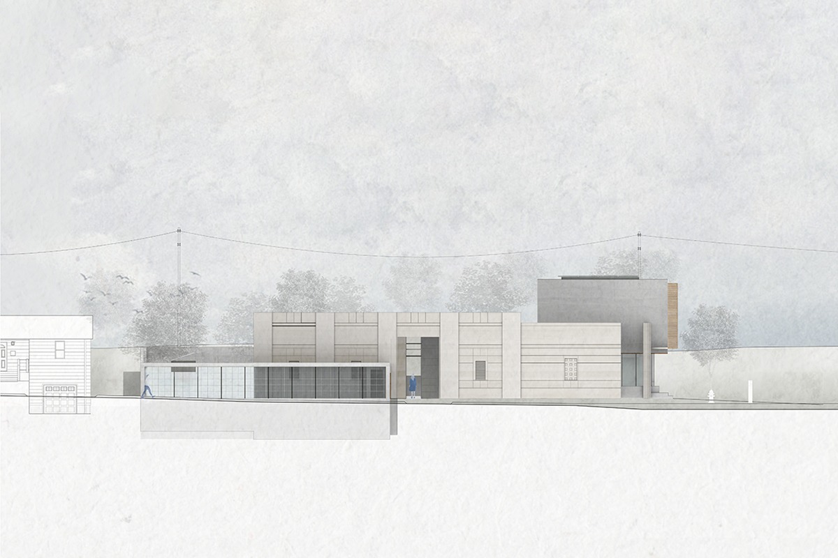 THE ARTIST COLLECTIVE AND CAFE West Elevation