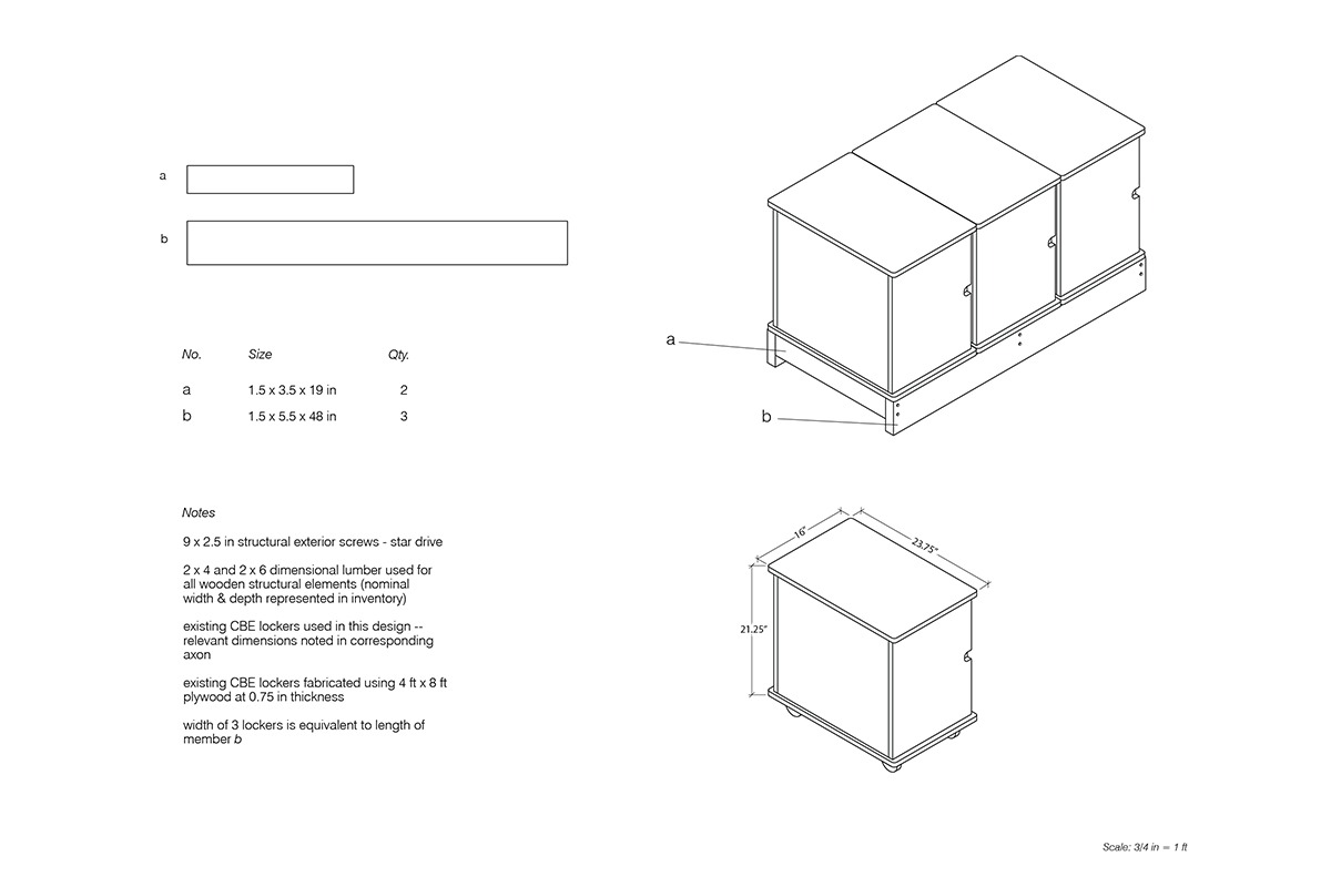 Locker Pattern Axonometric